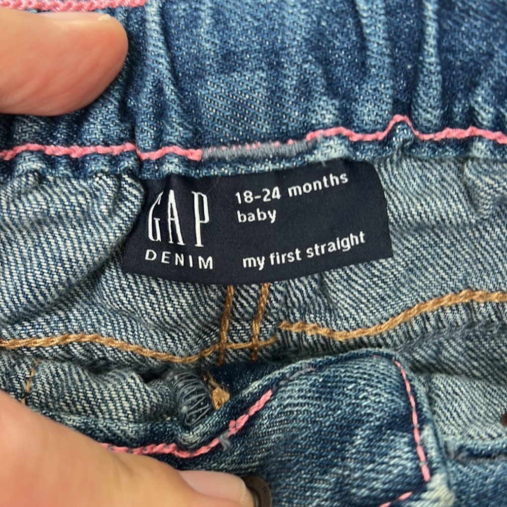 Baby Gap “My first straight” beautiful embroidered jeans.  18-24M. - Picture 6 of 6